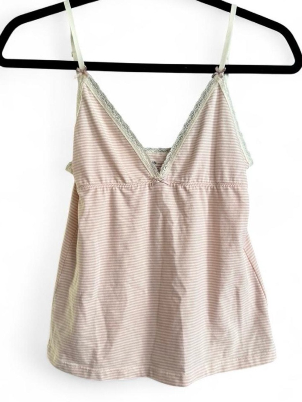 Brandy Melville pink and white striped camisole